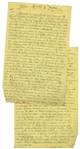 Moe Howards Handwritten Manuscript Created for His Autobiography -- Moes Daughter Joan Is Born & The Three Stooges Move to LA to Film Soup to Nuts